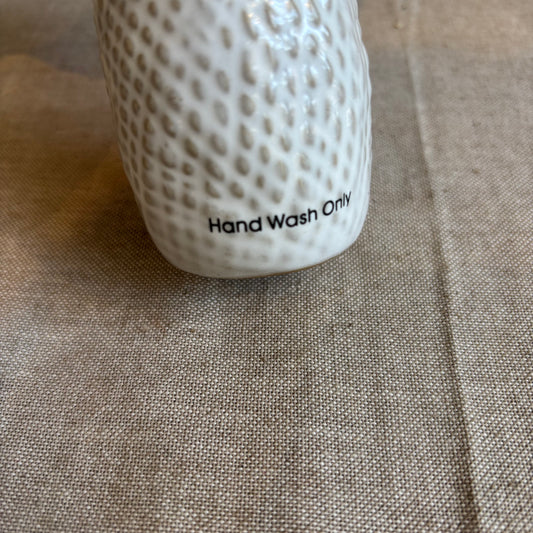 Debossed Stoneware Salt Shaker