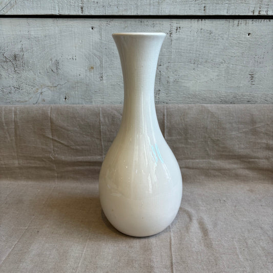 Vintage Tall Vase - White