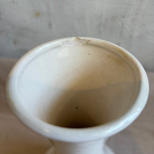 Vintage Tall Vase - White