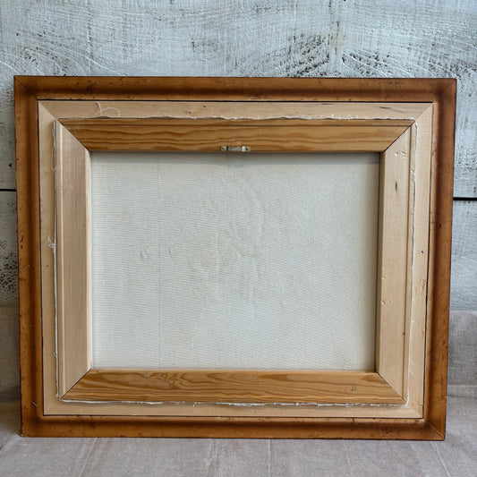Vintage Colourful Flower Arrangement w/ Wood Frame