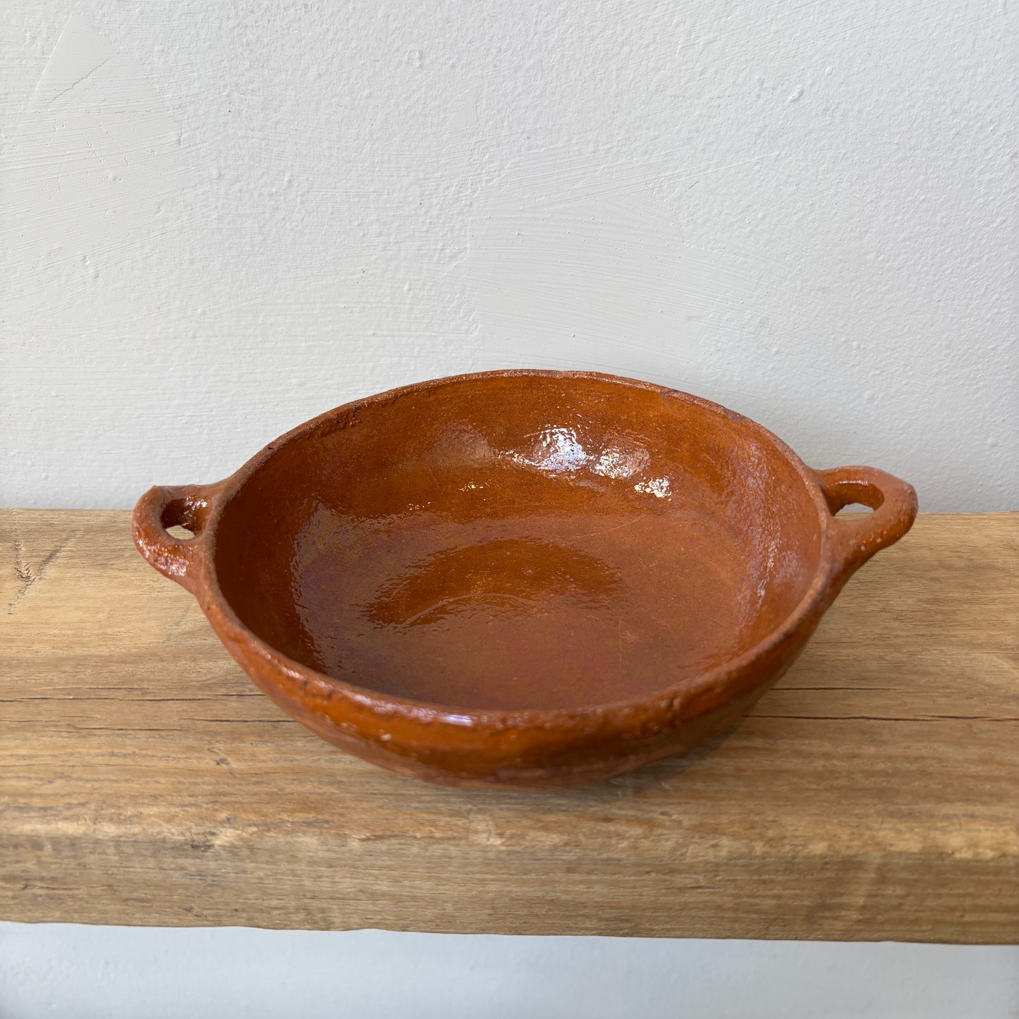 Vintage Terracotta Clay Glazed Bowl - SM