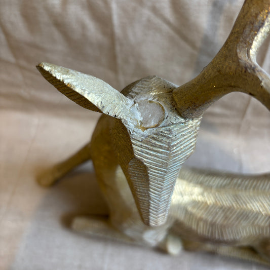 Gold Deer Statue - Sitting