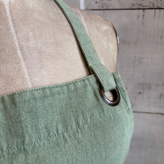 Green Canvas Apron - Multi Purpose