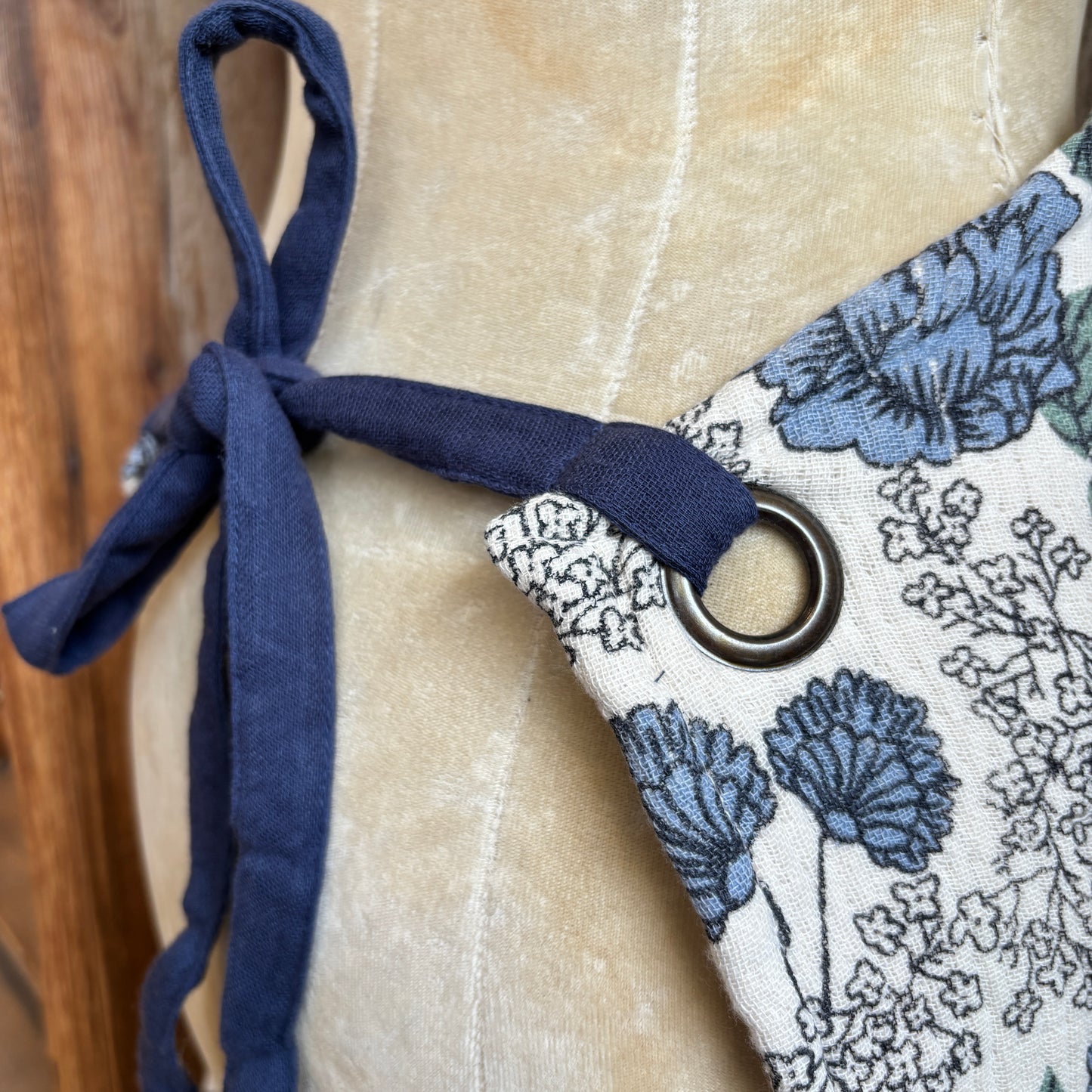 Blue Floral Apron