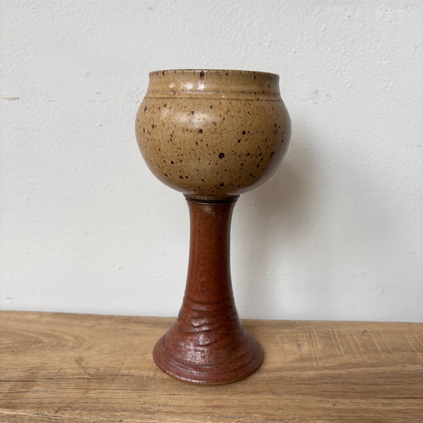 Speckled Pottery Goblet
