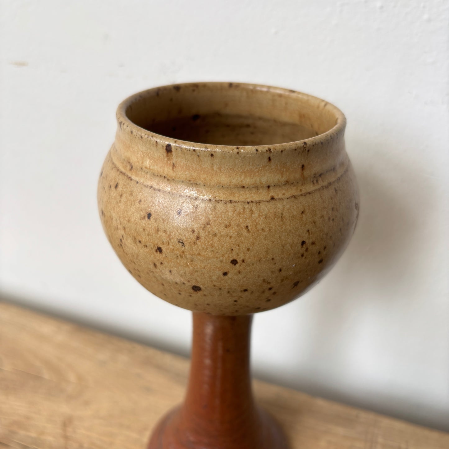 Speckled Pottery Goblet