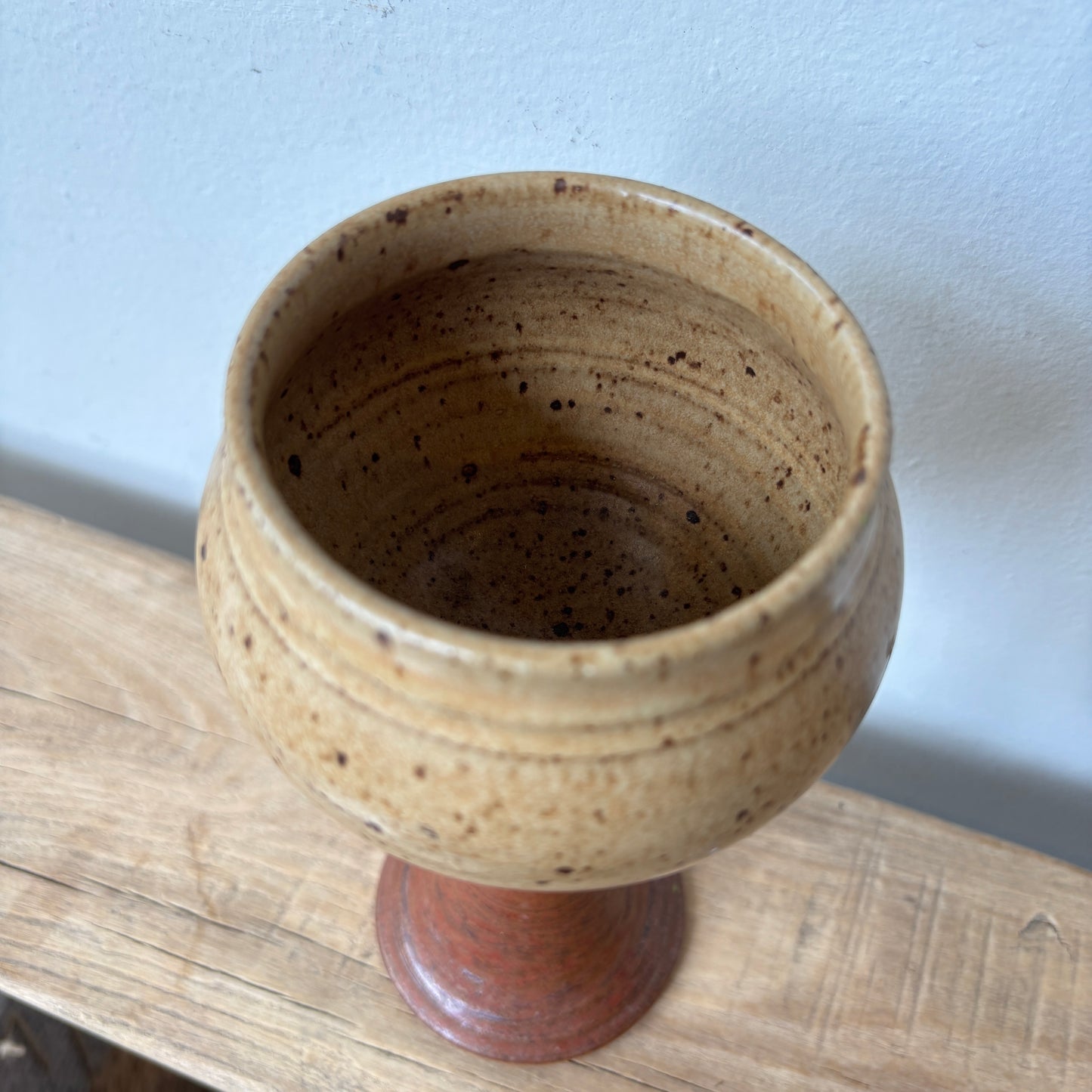 Speckled Pottery Goblet