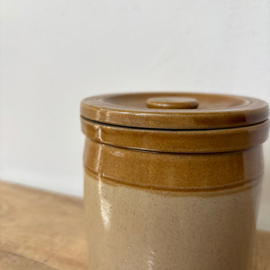 Two-toned Canister w/ Lid - Mustard