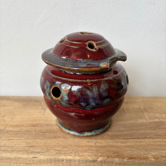 Red & Blue Pottery Garlic House