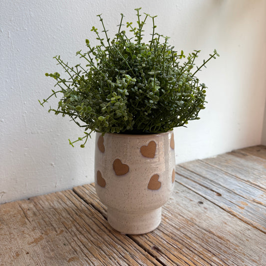 Stoneware Heart Planter