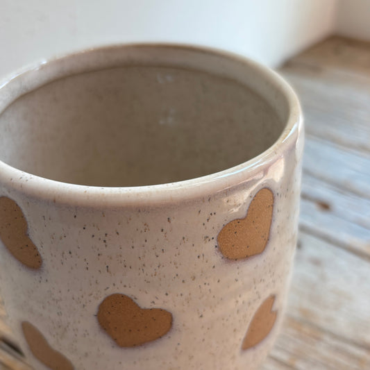 Stoneware Heart Planter