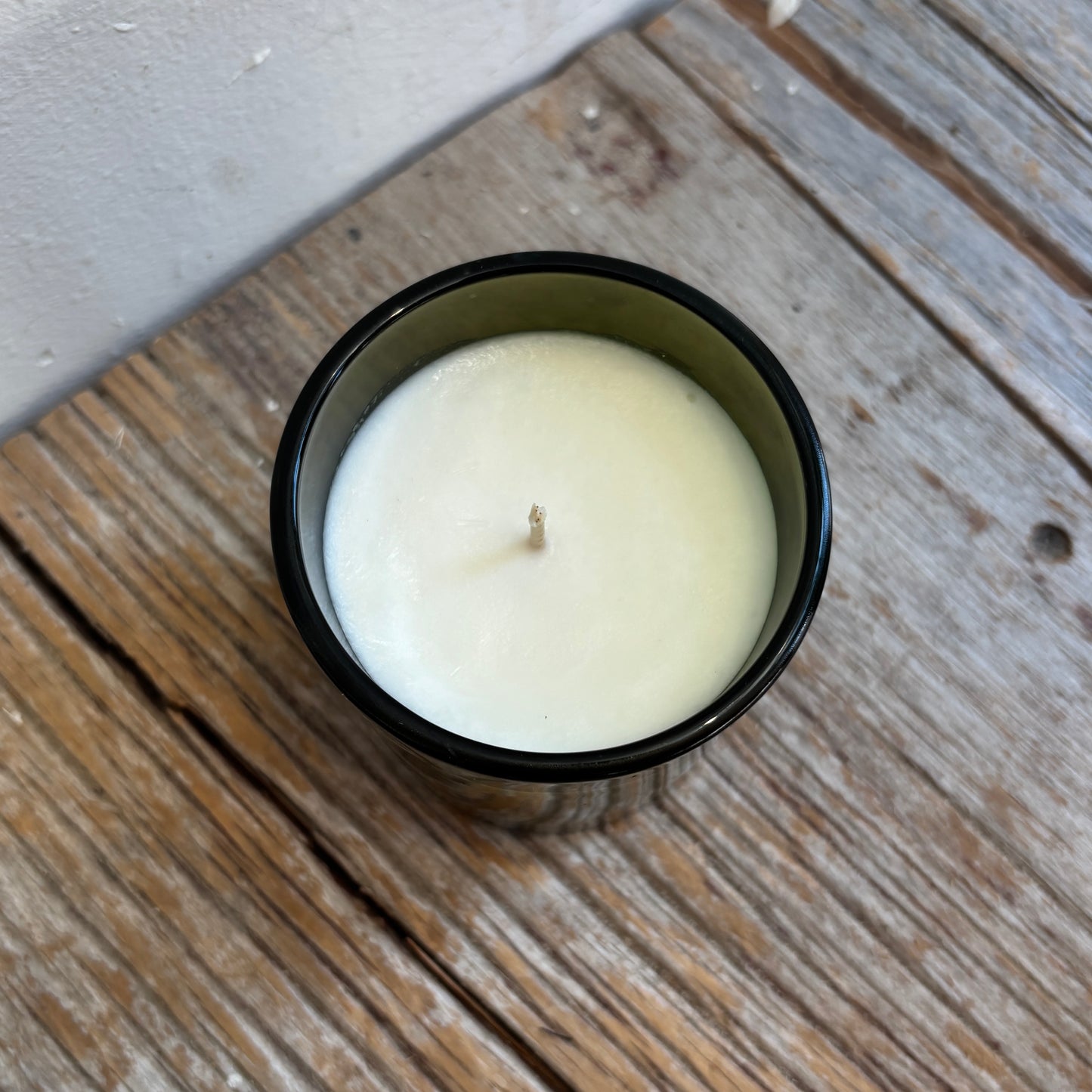 Handmade Soy Candle Lavender Fields - Green Glass Jar
