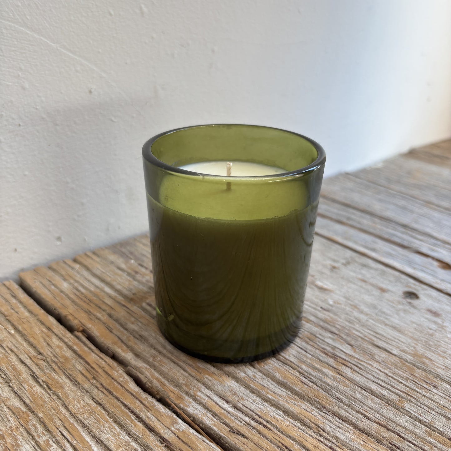Handmade Soy Candle Lavender Fields - Green Glass Jar