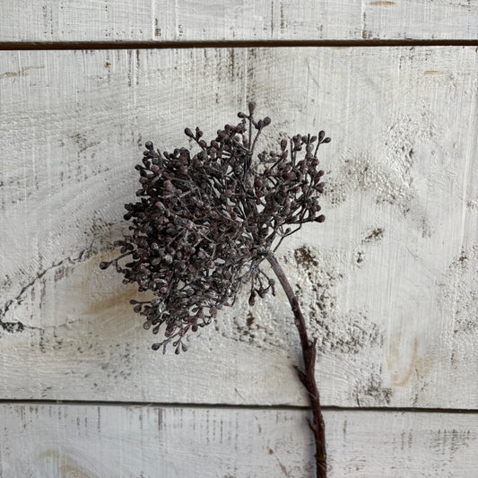 Faux Viburnum Berry Stem - Deep Purple