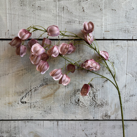 Faux Lantern Flower Stem - Dusty Pink