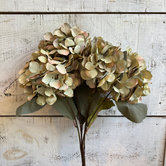 Faux Autumn Hydrangea Spray