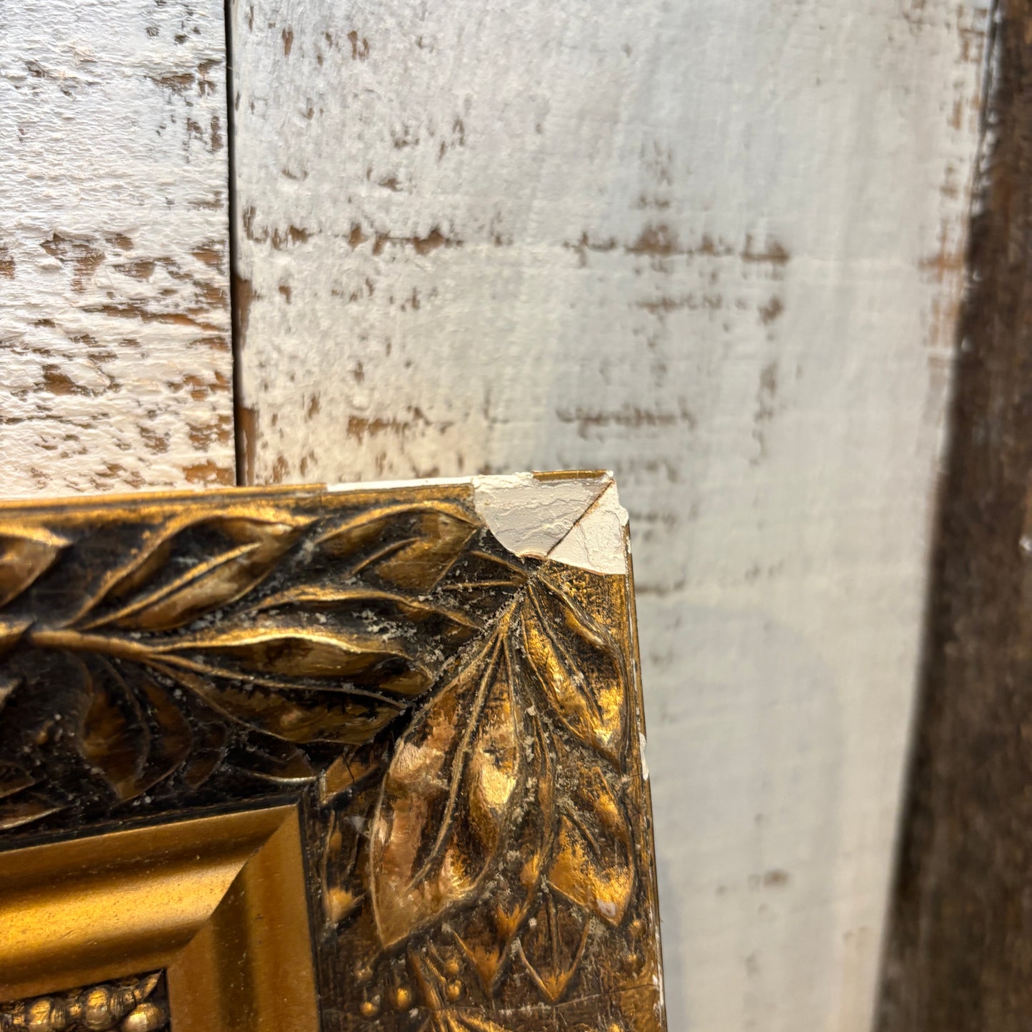 Vintage Ornate Gilt Frame Bevelled Mirror - Rectangle