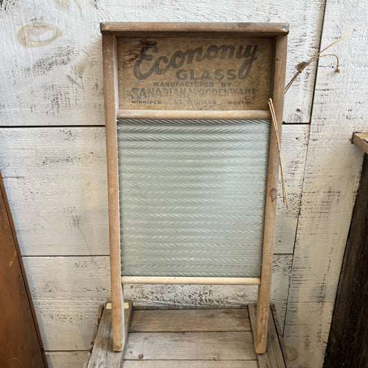 Vintage Economy Glass Washboard - LG
