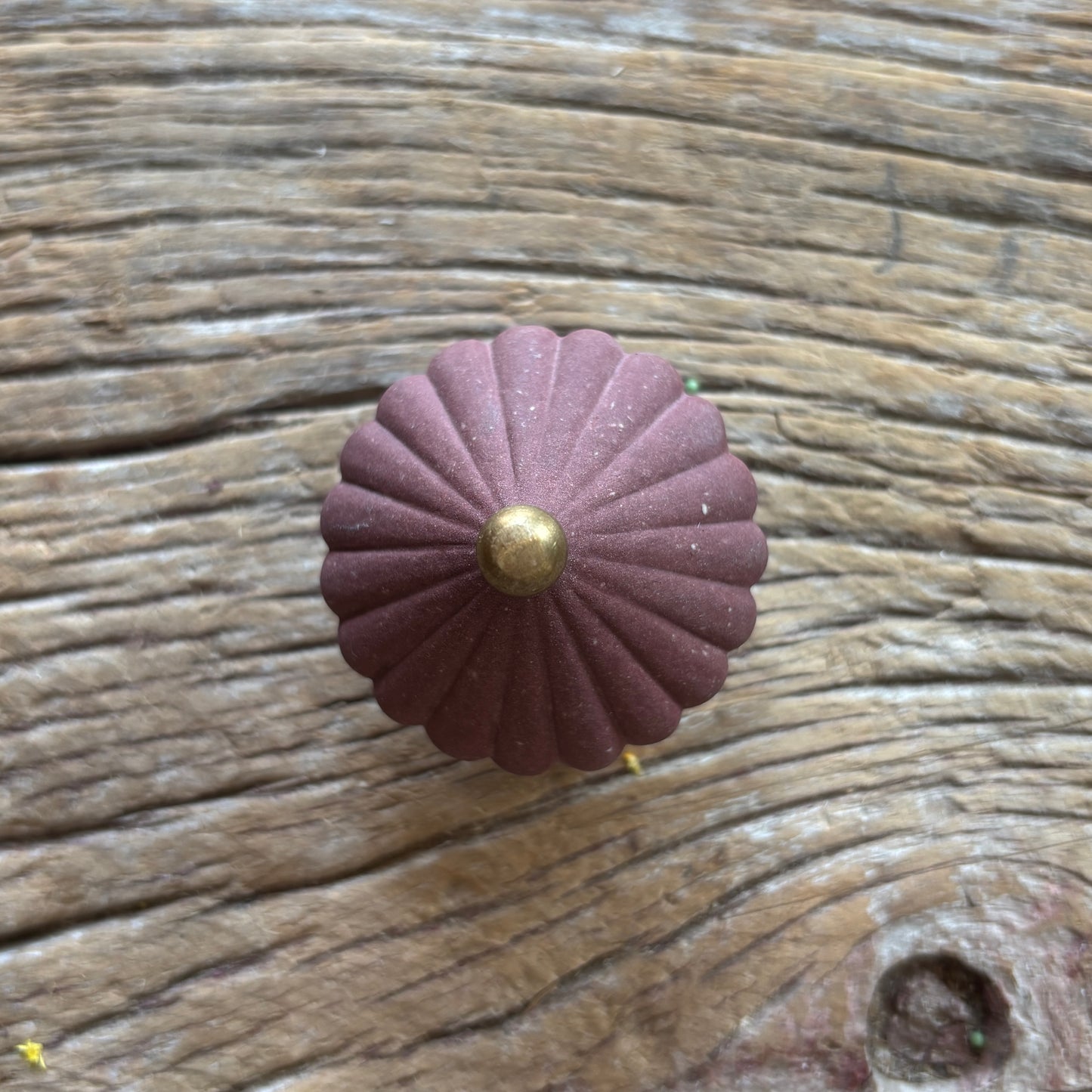 Knob: Ceramic Matt Mushroom - Bordeaux