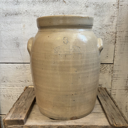 Vintage Crock #3 Beige w/Handles - LG