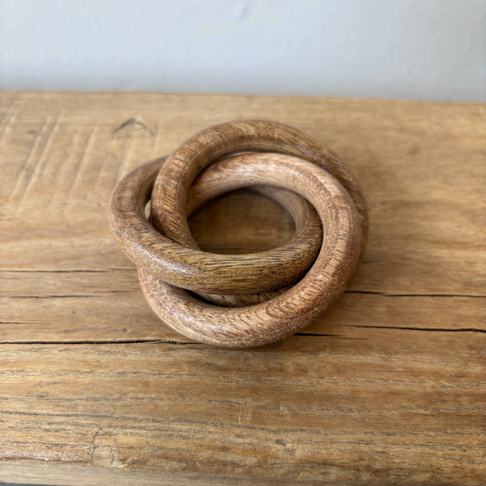Mango Wood Napkin Ring - Layered Circle