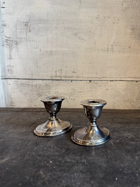 Vintage Silver Candlesticks - Set of 2