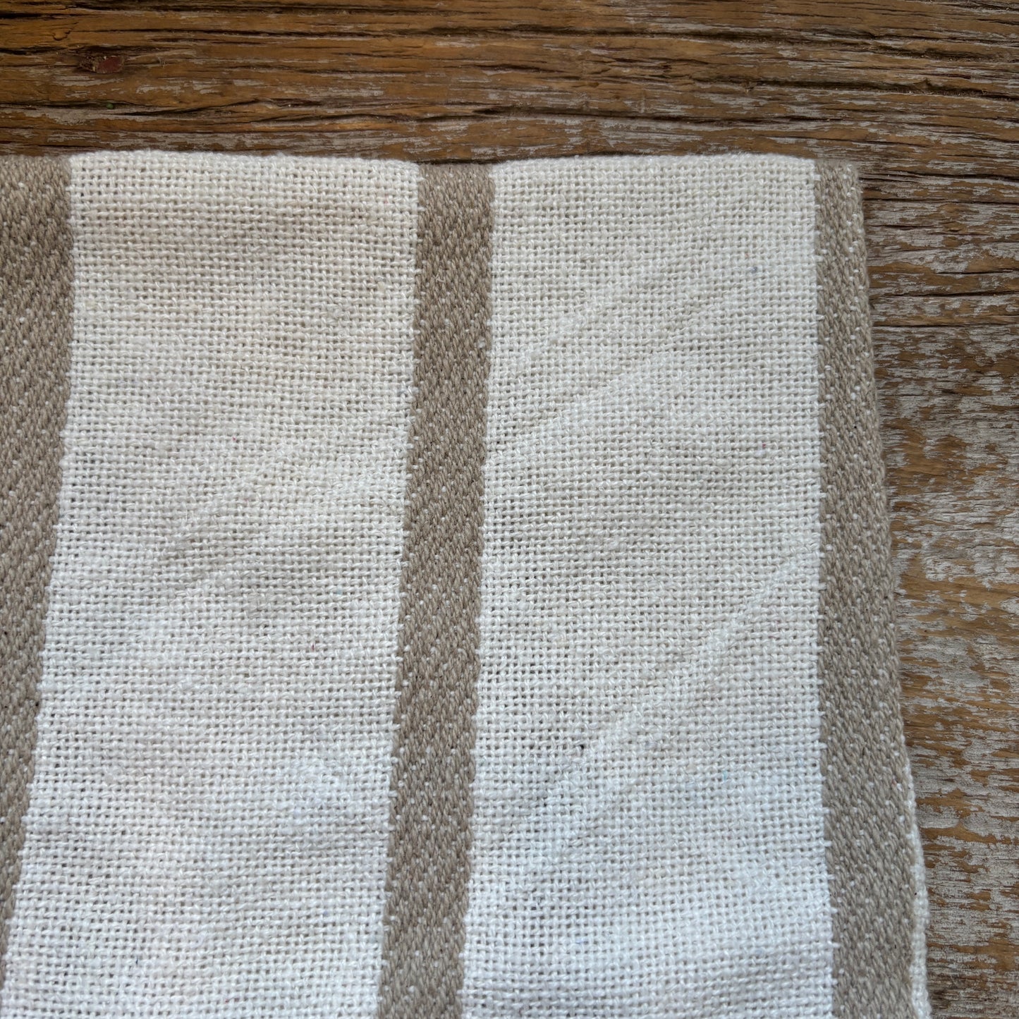 Cotton Napkin - Taupe Stripe
