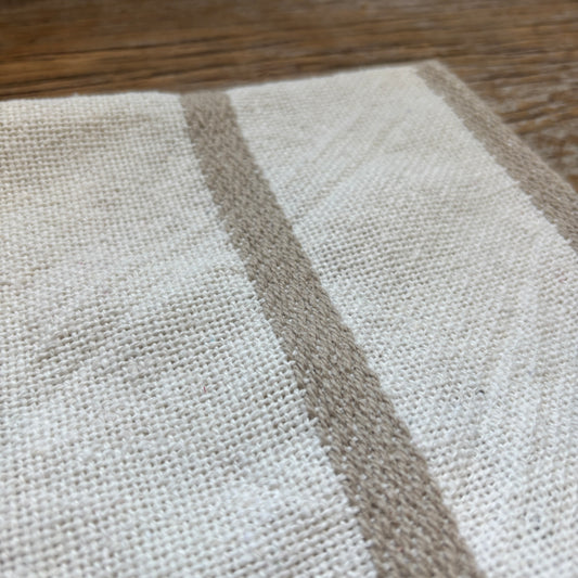 Cotton Napkin - Taupe Stripe