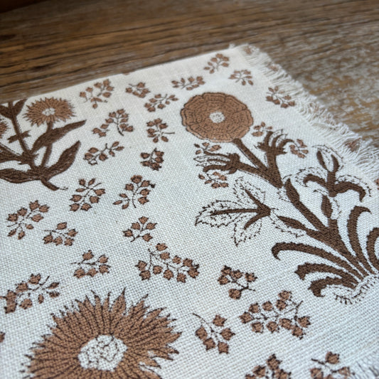 Cotton Block Print Napkin - Dusty Rose