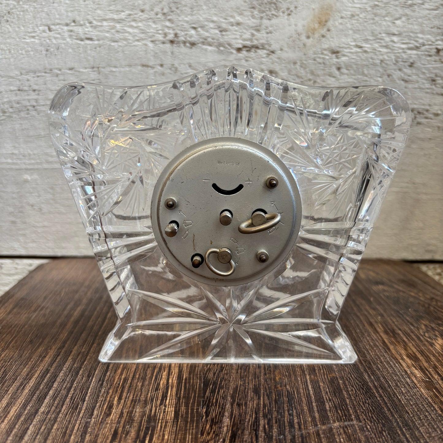 Vintage Belfor Crystal Mantel Clock