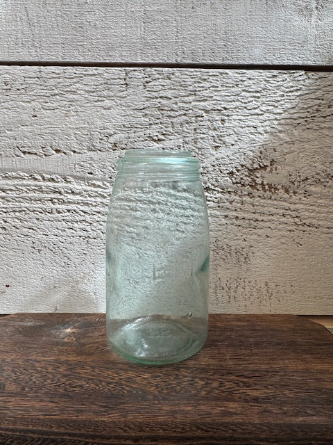 Vintage Gem Mason Jar- Blue Tint