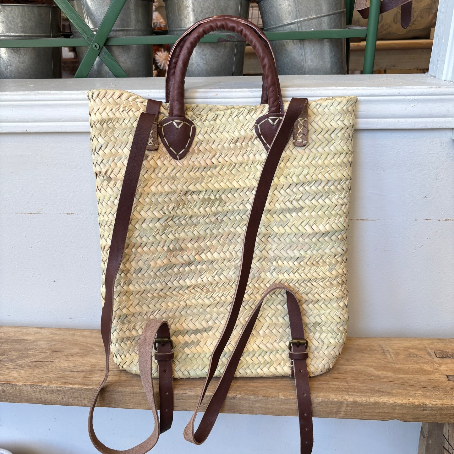Moroccan Woven Backpack w/ Handles