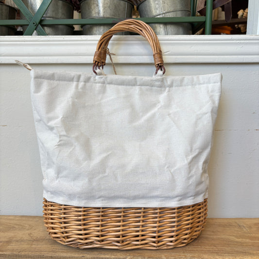 Picnic Bag - Woven Willow Base & Handles