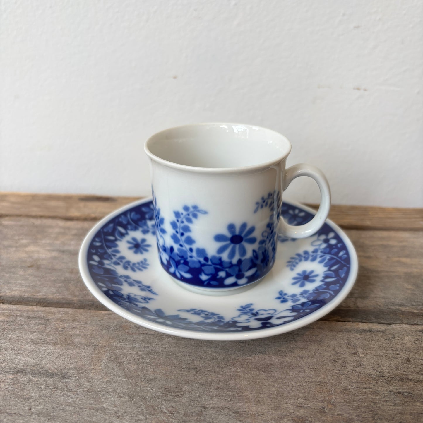 Vintage Mini Cup & Saucer - Blue floral