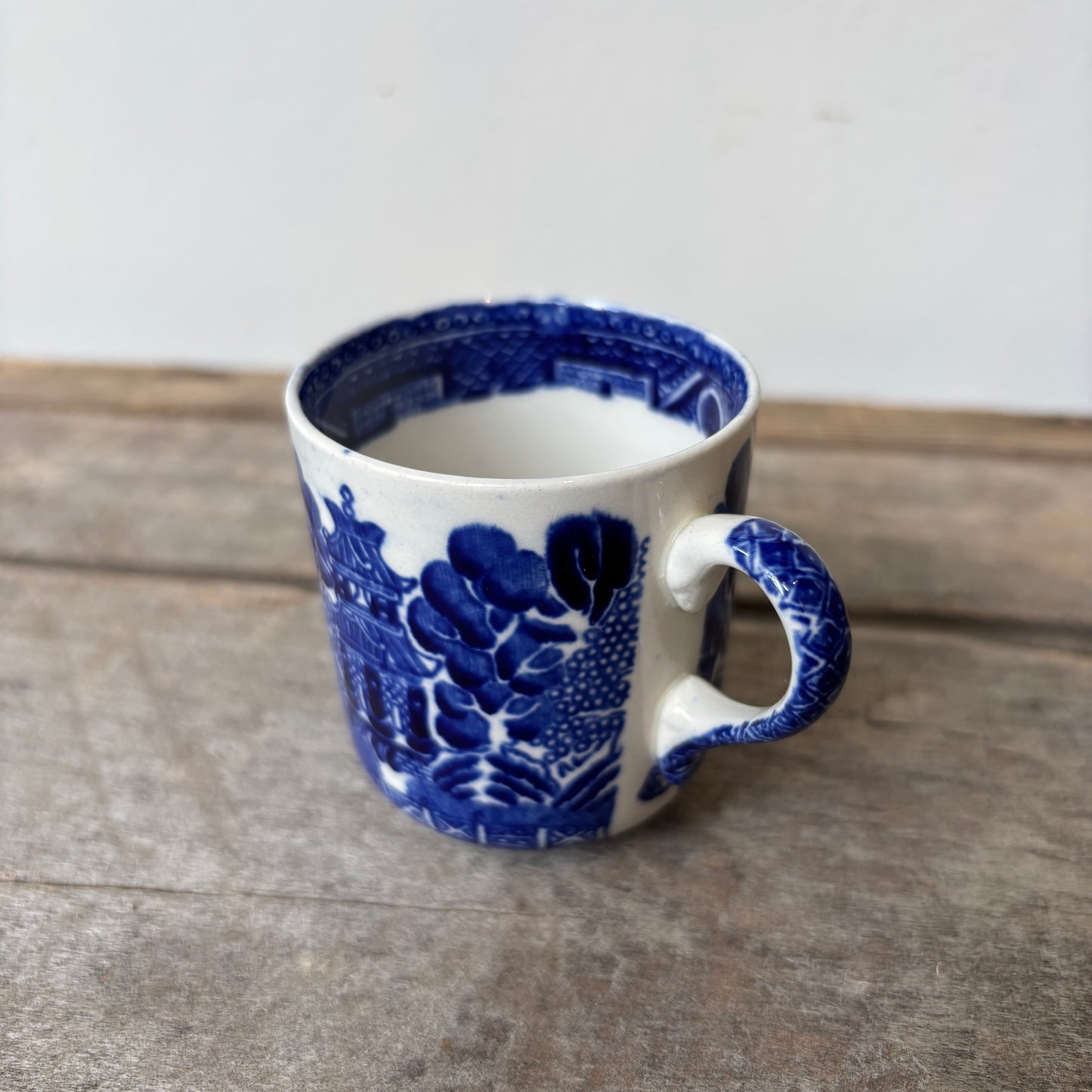 Vintage Blue Willow Mini Cup & Saucer