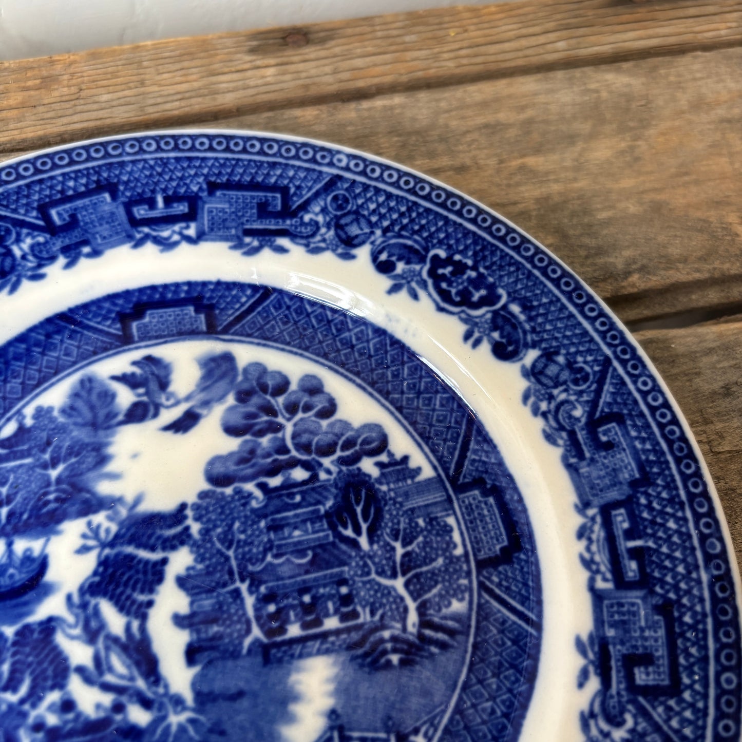 Vintage Blue Willow Dessert Plate