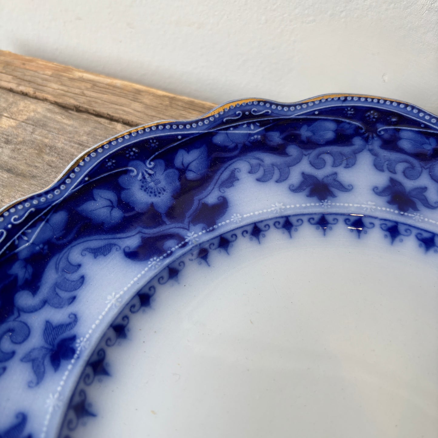 Vintage Myott "Crumlin" Flow Blue Dinner Plate