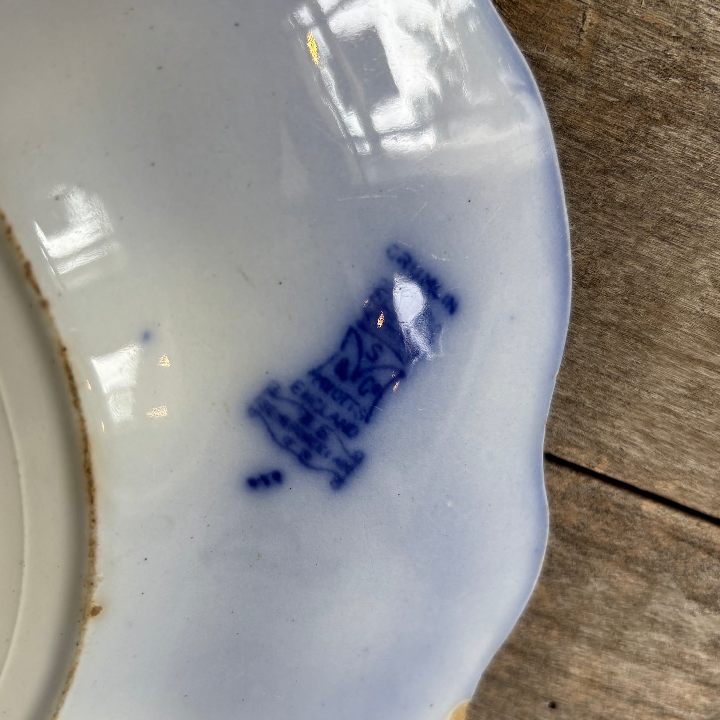 Vintage Myott "Crumlin" Flow Blue Dinner Plate