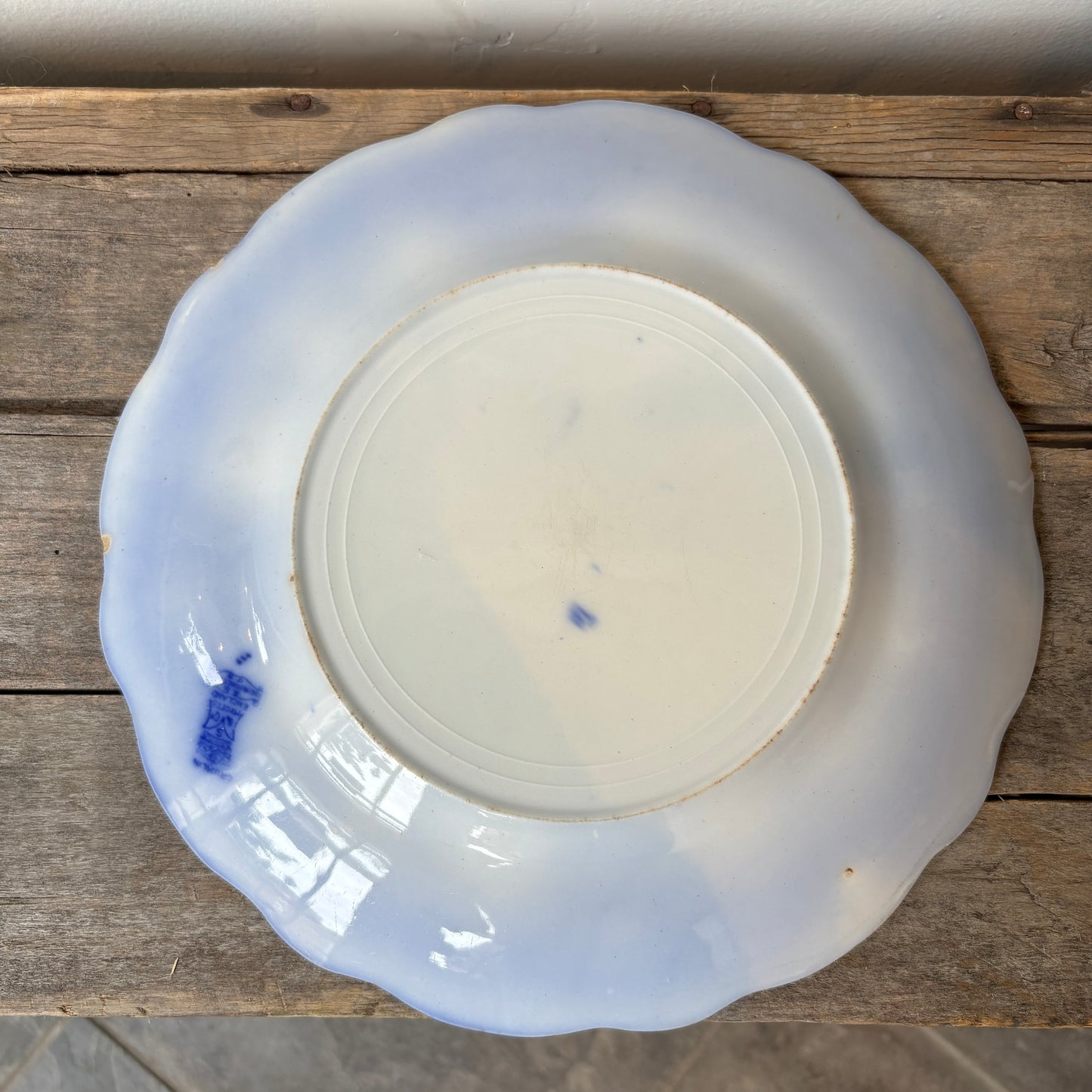 Vintage Myott "Crumlin" Flow Blue Dinner Plate