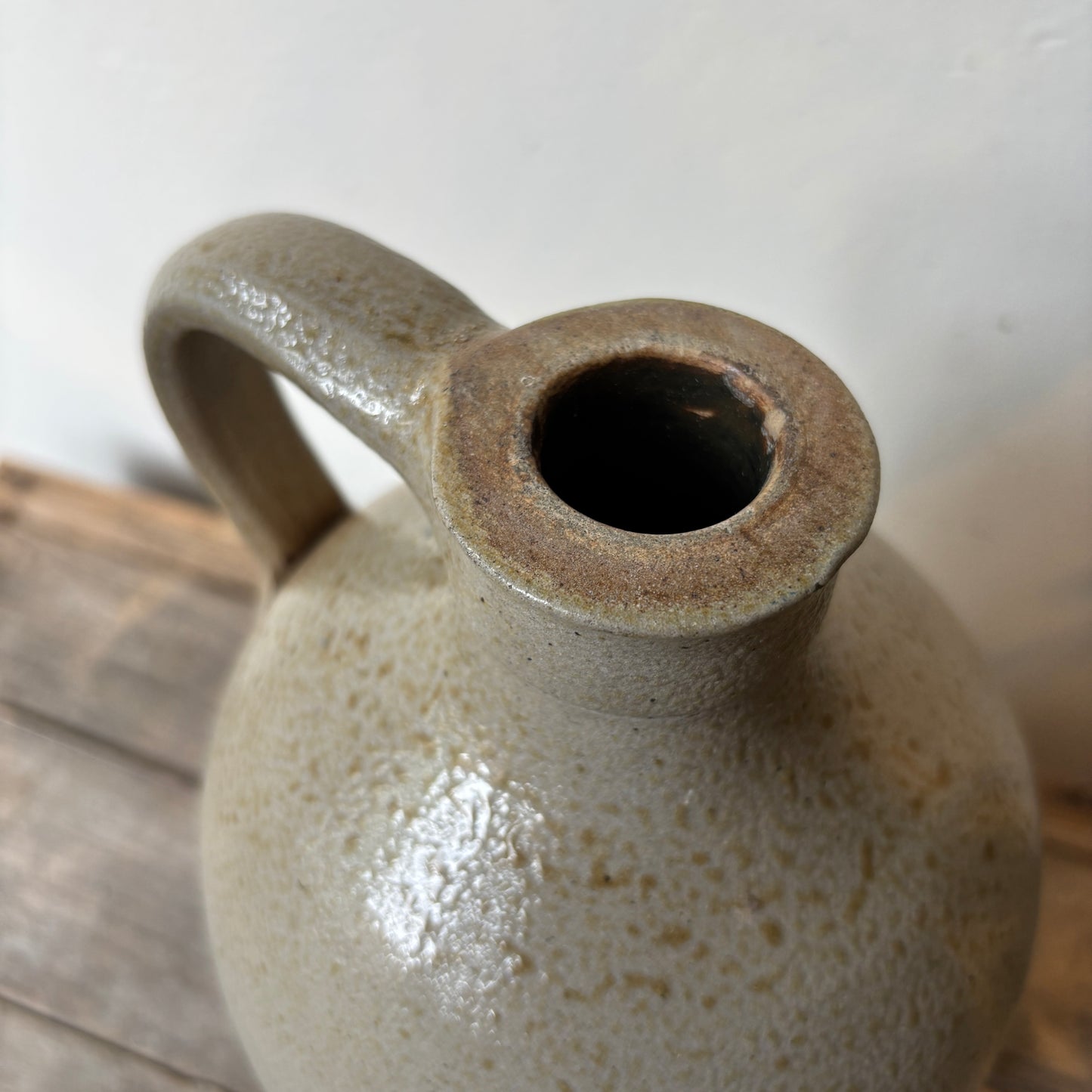 Vintage Taupe Finger Loop Jug