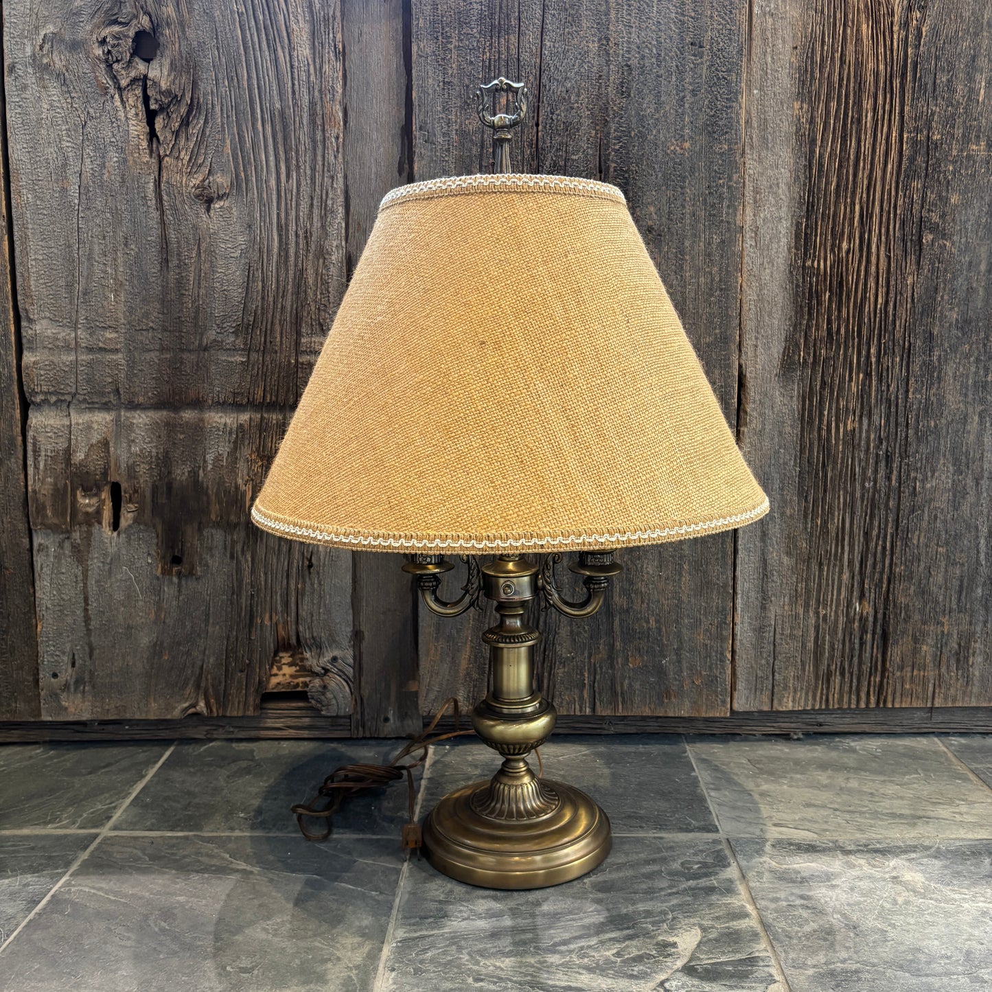 Vintage Brass Empire Style Table Lamp