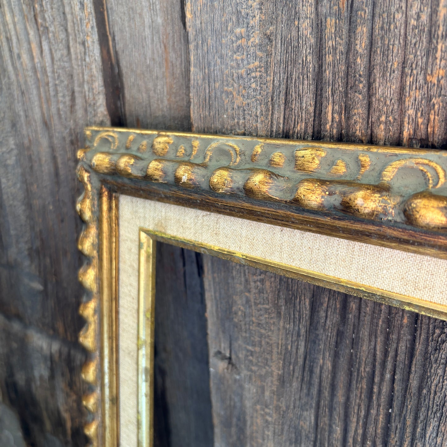 Vintage Textured Gold Wood Picture Frame - 19.5" x 15.5"
