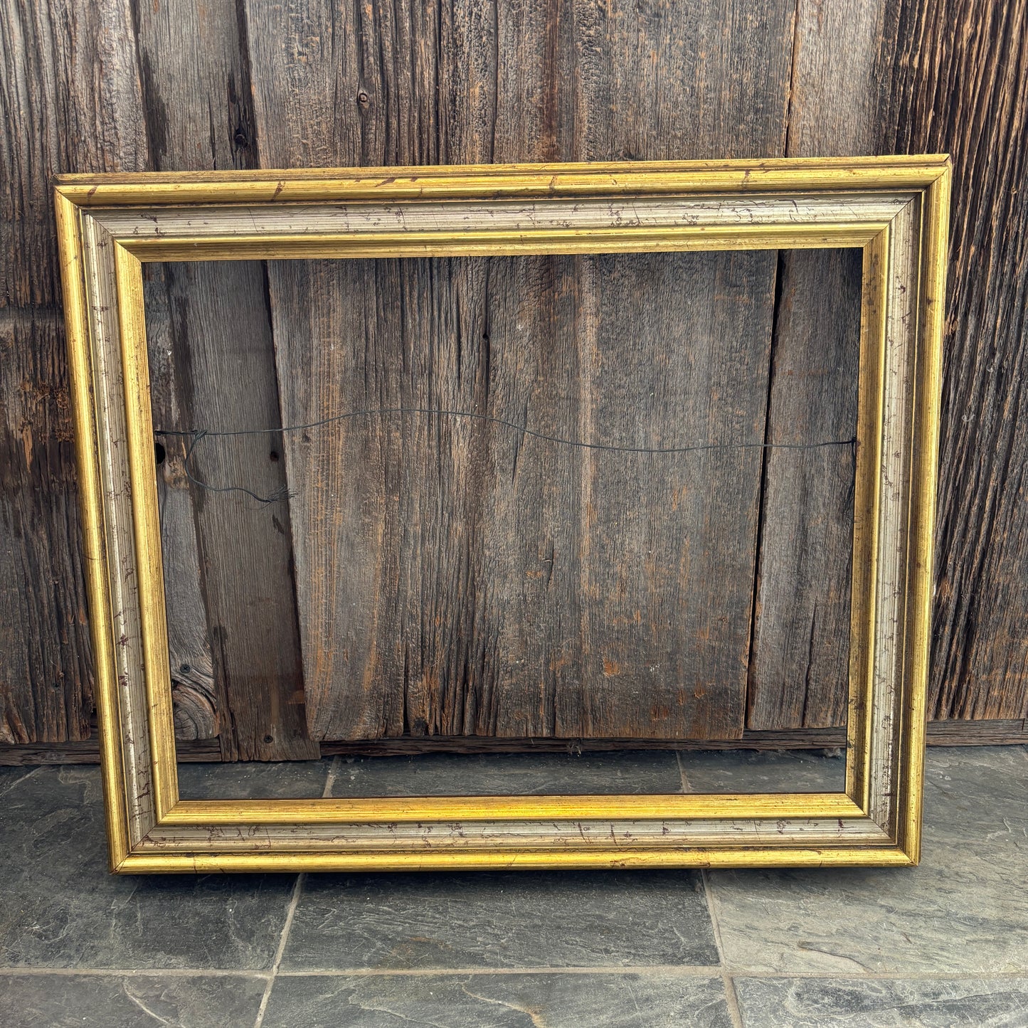 Vintage Gold Finish Wood Picture Frame - 19.5" x 15.25"