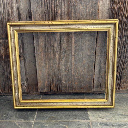 Vintage Gold Finish Wood Picture Frame - 19.5" x 15.25"