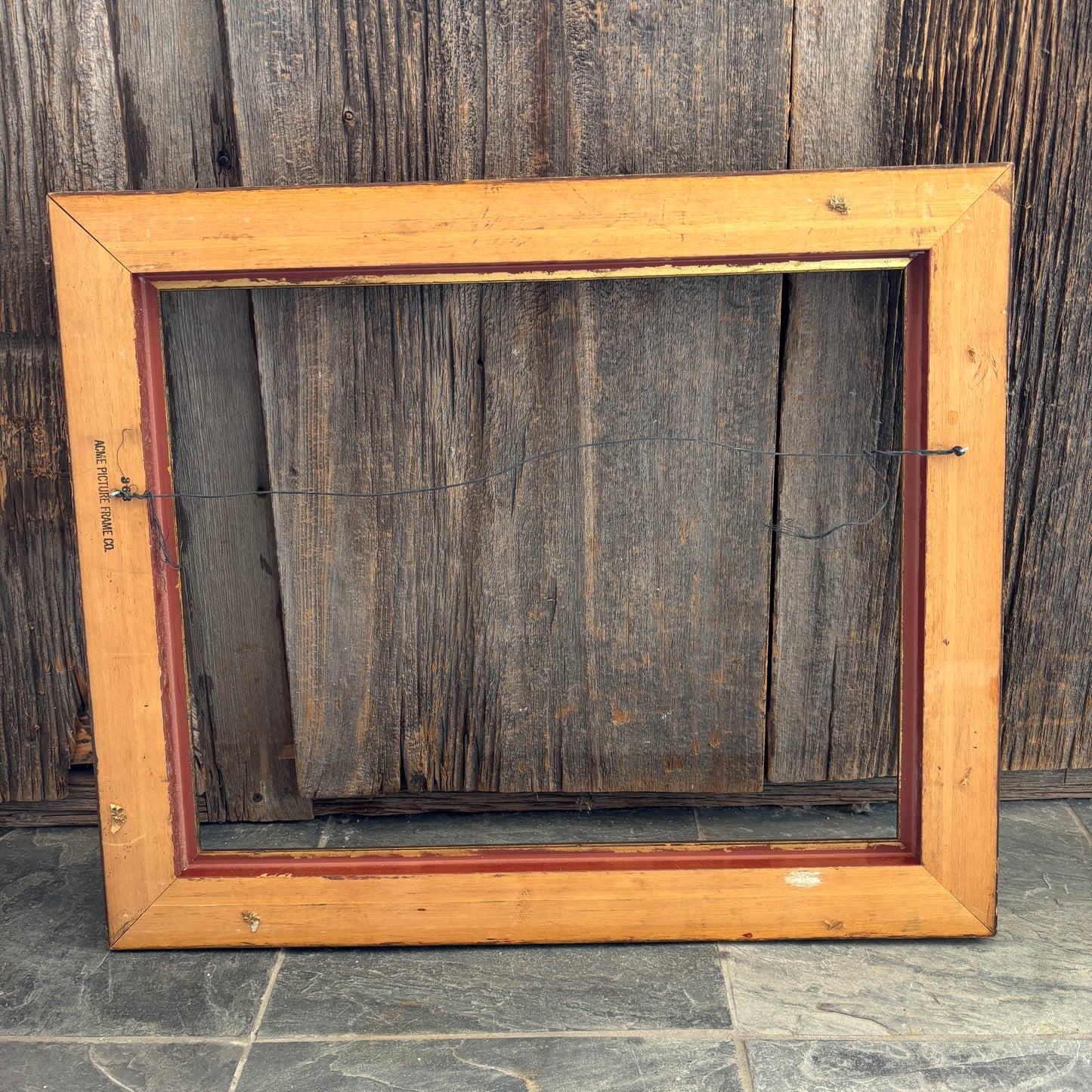 Vintage Gold Finish Wood Picture Frame - 19.5" x 15.25"
