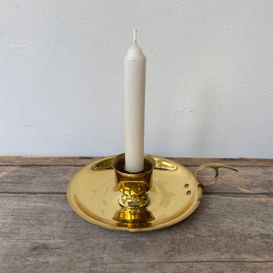 Vintage Brass Finger Loop Candle Holder - LG