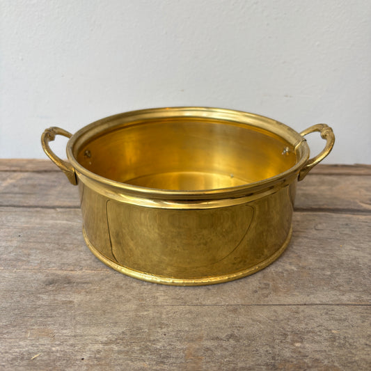 Vintage Brass Handled Cachepot