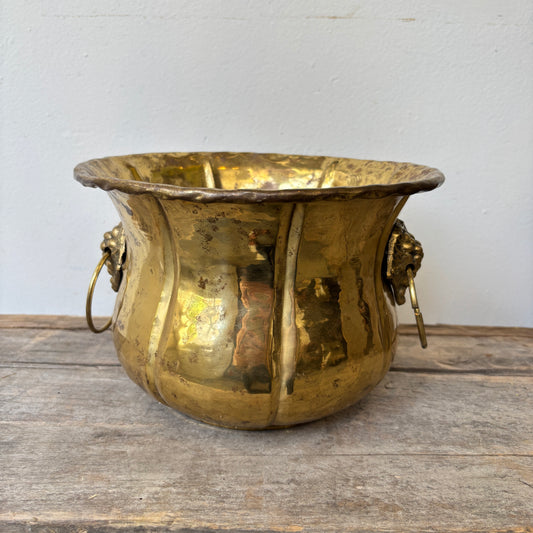 Vintage Brass Double Handled Planter
