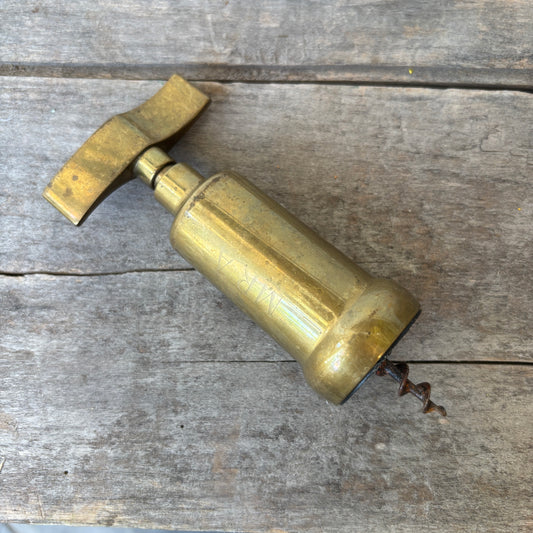 Vintage Italian Brass Corkscrew