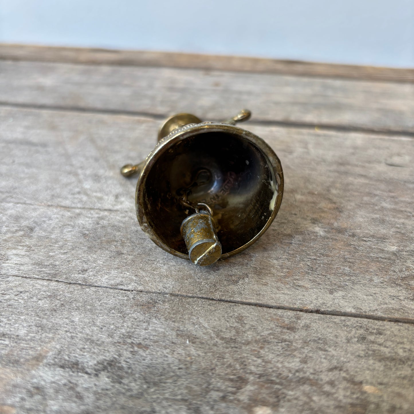 Vintage Brass Milk Maid Bell
